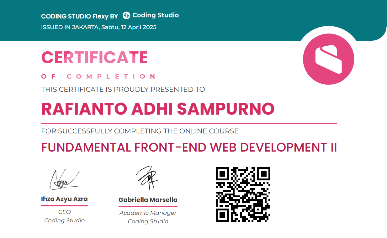 Fundamental Front-End Web Development II